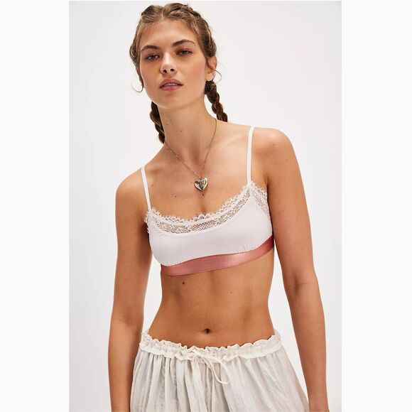 NWOT Free People Intimately In Time Scoop Bralette Grey Lilac Combo, Sz XS, Boho - Picture 1 of 9